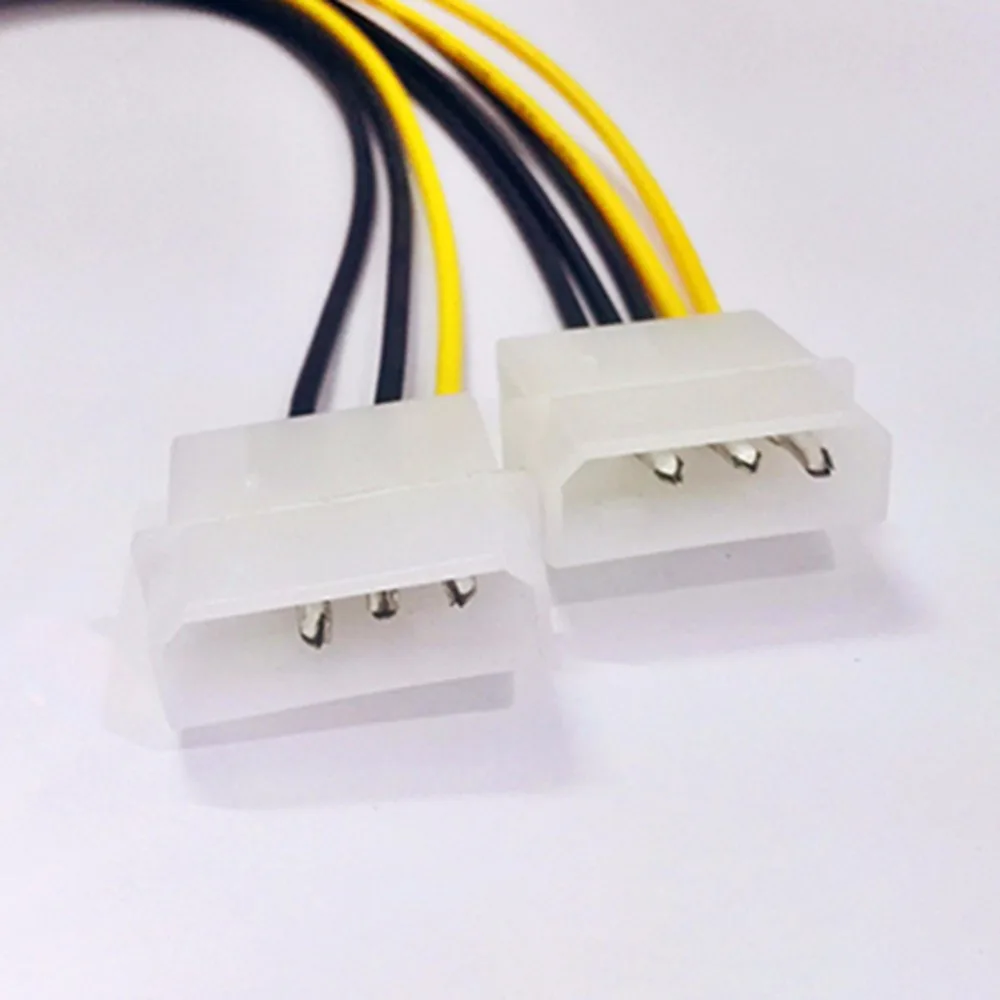 18 см 8 контактный двойной 4 шнур питания для видеокарты Y образный PCI Express на кабель