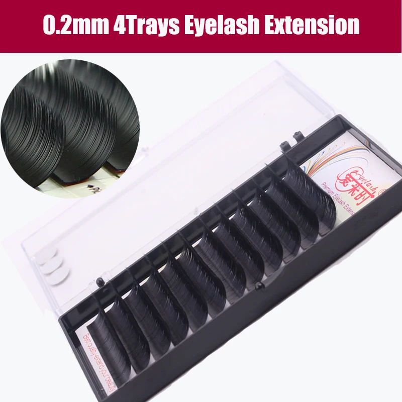 

Thinkshow 0.2mm 4pcs/lot Eyelashes Extension Length Korea Slik Fake Eyelash Natural Long Hand Makeup Made Free Shipping