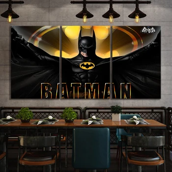 

Batman Cartoon Style Wall Picture Frameless Paintings Superhero Batman Movie Poster Canvas Art Wall Paintings Birthday Gifts