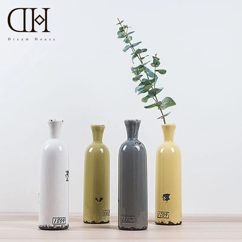 

Dream House DH Living Room Decoration Ceramic Vases Desktop Tabletop New Classical Home Decorative Vase White VS113651