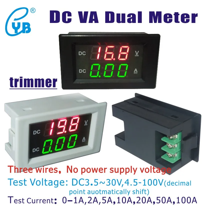 

Digital DC3-30V/20A Voltmeter Ammeter Red green LED Dual Display for 12v 24v Car Voltage Current Monitor No Need External Shunt