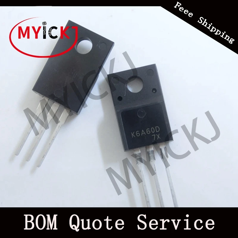 

5PCS K6A60D TK6A60D(STA4,X,S TOSHIBA IC-CHIP TO-220F