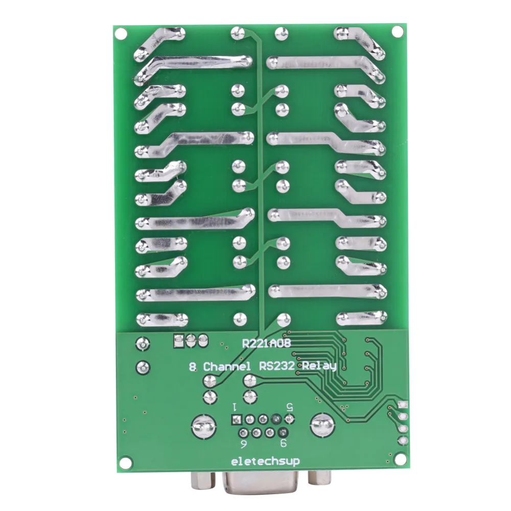 Лидер продаж 12V 8-канальный релейный DB9 RS 232 триггерный релейный модуль умный дом удаленного Управление переключатель релейных платов