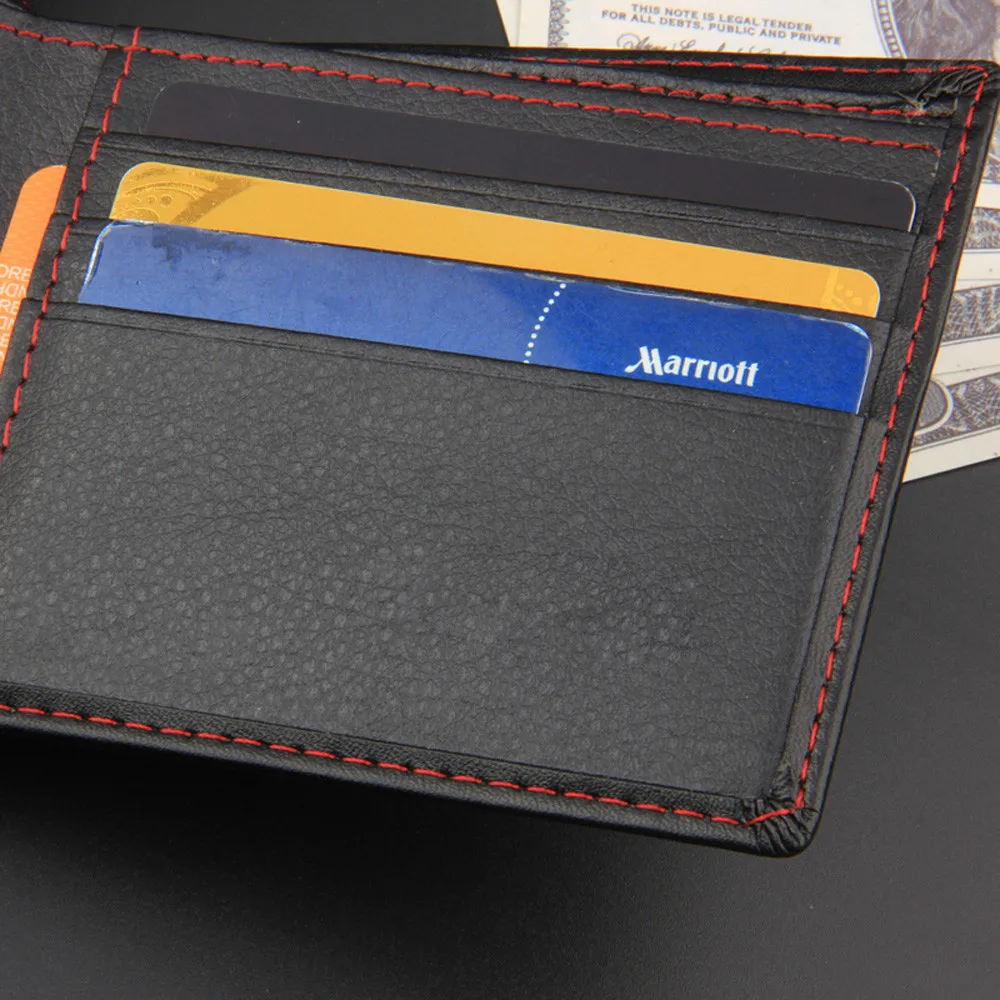 OCARDIAN wallet male short wallet Men Bifold Business pu Leather Wallets ID Credit Card Holder Purse Pockets G0724#10