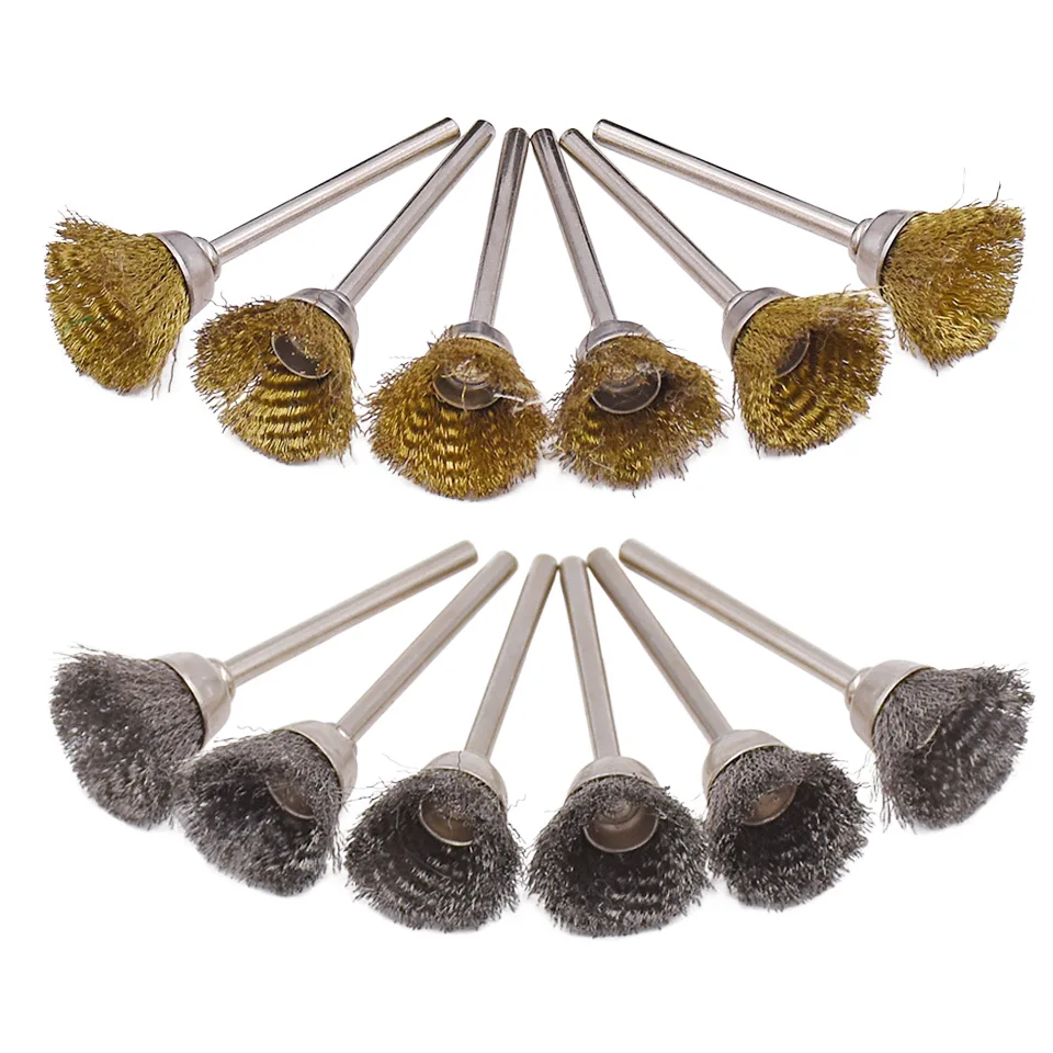 20pcs For Dremel Abrasive Accessories 3.0mm Shank Steel Copper Wire