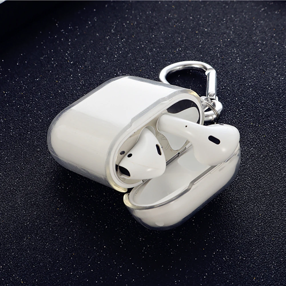 Чехлы для airpods Transparecase прозрачный чехол из ТПУ с текстурой углеродного волокна apple