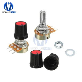 

10PCS Red Linear Taper Rotary Potentiometer Cap Knob Potentiometer Resistor 1K 2K 5K 10K 20K 50K 100K 250K 500K 1M Ohm