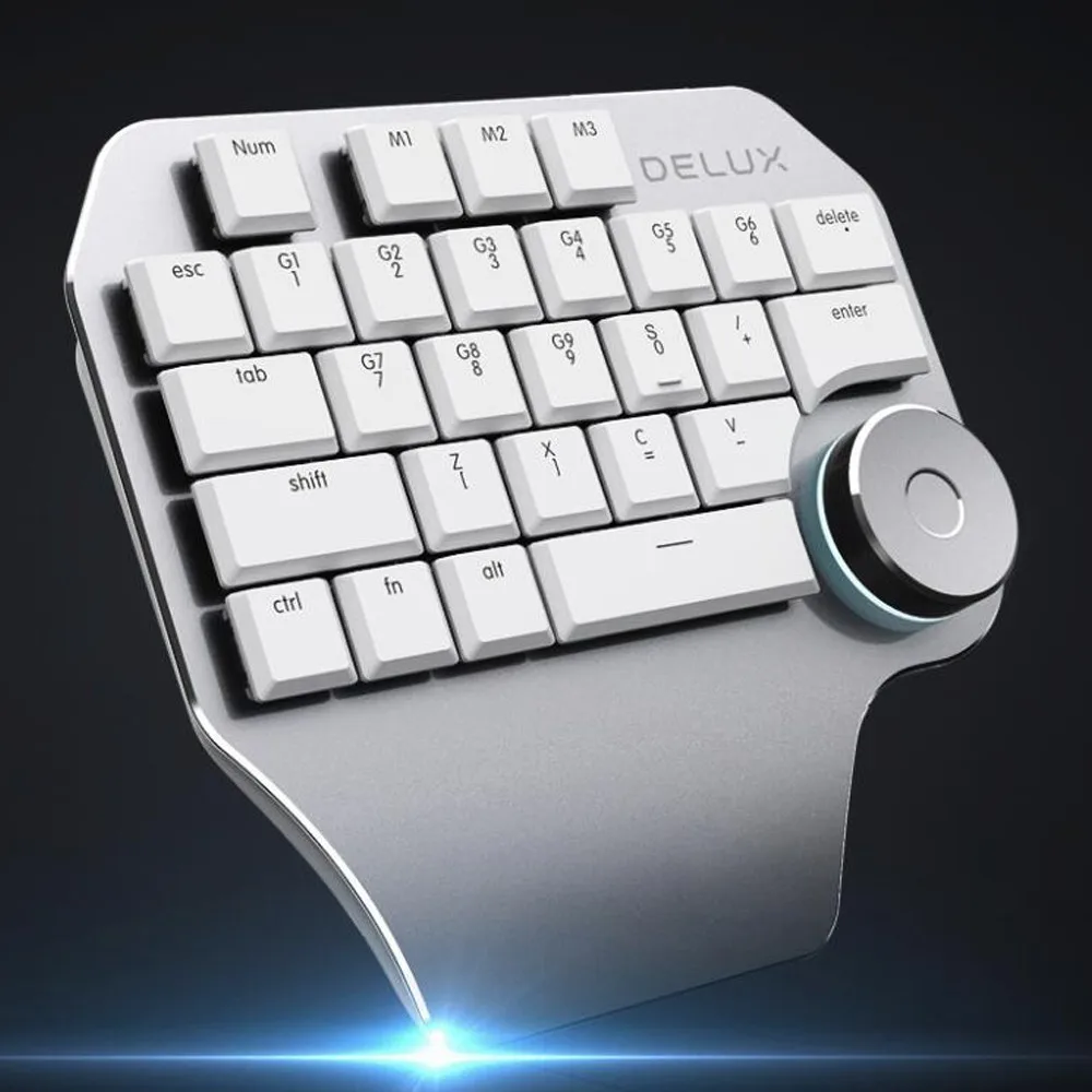 Delux T11 Проводная дизайнерская смарт-клавиатура с циферблатом+ M618 Мини Bluetooth беспроводная эргономичная Вертикальная мышь комплект для геймера