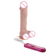 Multi-speed Dual Vibrations Novelties Ribbed Realistic Dildos Simulation Penis