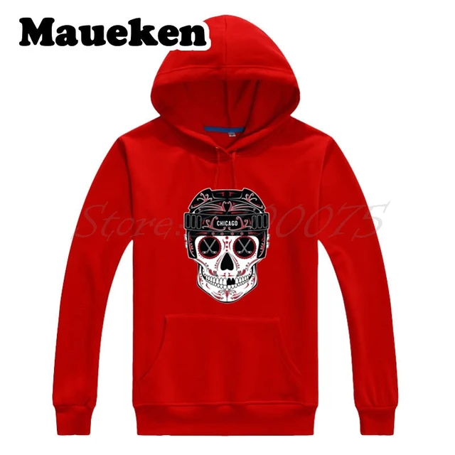 blackhawks skull hoodie