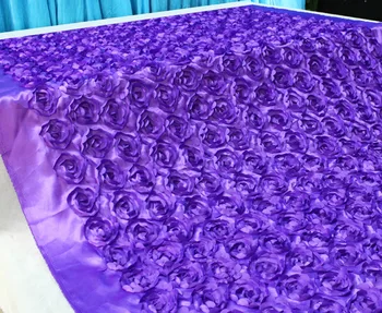 

2Yard/Lot Wedding Party Carpet Rosette 3D Decorate Lace Fabric Chair Cover Tablecloth Carpet Background DIY Material