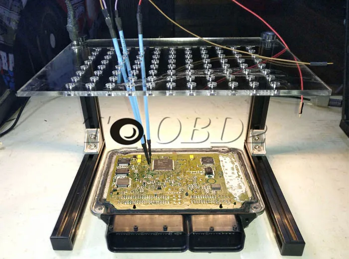 Светодиодный Матрица для режима отладки для центрального блока системы электропитания адаптер программирования полный комплект светодиодный дизайн Arcylic доска сетка помощник и алюминиевая стойка инструмент ECU для KTAG/KESS