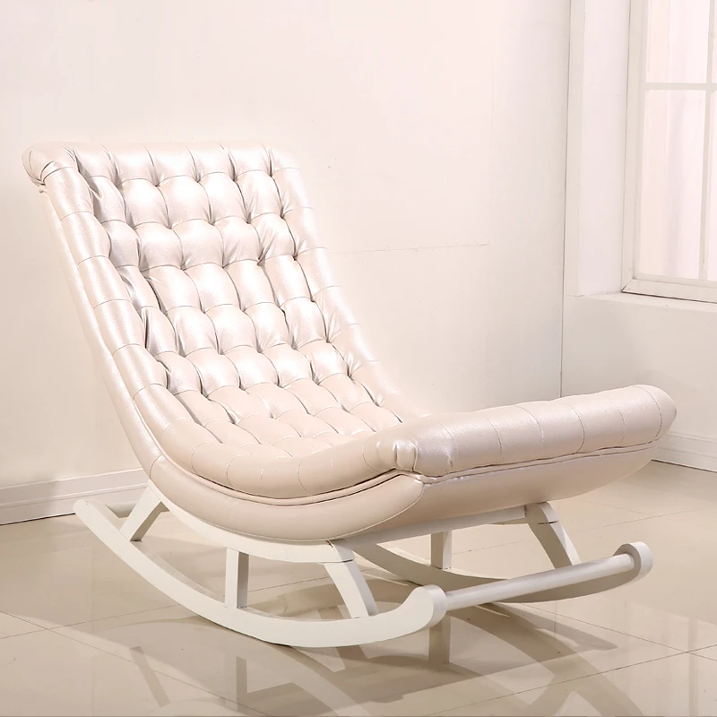 Кресло качалка с кожаным и деревянным покрытием для взрослых|chair round|chair mat for