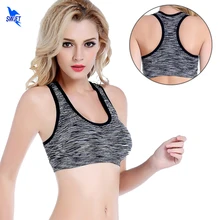 Женский бюстгальтер для бега йоги спорта бюстгальтер для тренажерного зала фитнеса ударопрочный летний пуш-ап бескаркасное белье Мягкий Быстросохнущий Спортивный Топ жилет женский