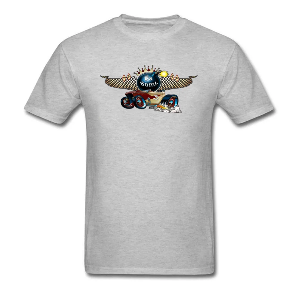 Da Bomb T Shirts for Men Summer Summer Tops Shirt Short Sleeve Wholesale Custom Tee-Shirts O Neck 100% Cotton Top Quality Da Bomb grey