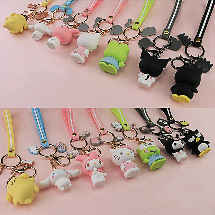 25 Kinds of Cartoon Toys Pudding Dog Melody Big Ear Dog Cool Penguin Key Keys Ins Woman Bag Exquisite Hanging Gift