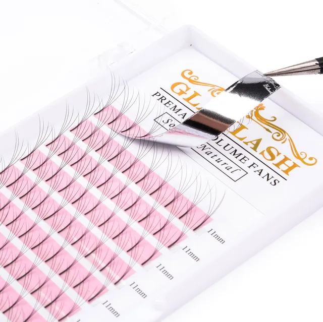 눈매를 위한 궁극적인 아름다움 향상을 위한 맞춤형 GLAMLASH 프리메이드 볼륨 팬 인조 속눈썹
