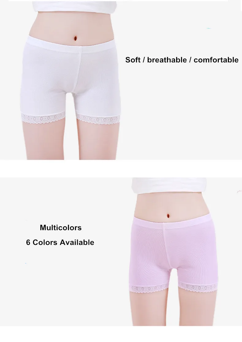 Anti Emptied Safety Lace Cotton Girls Underwear Panties 1-5