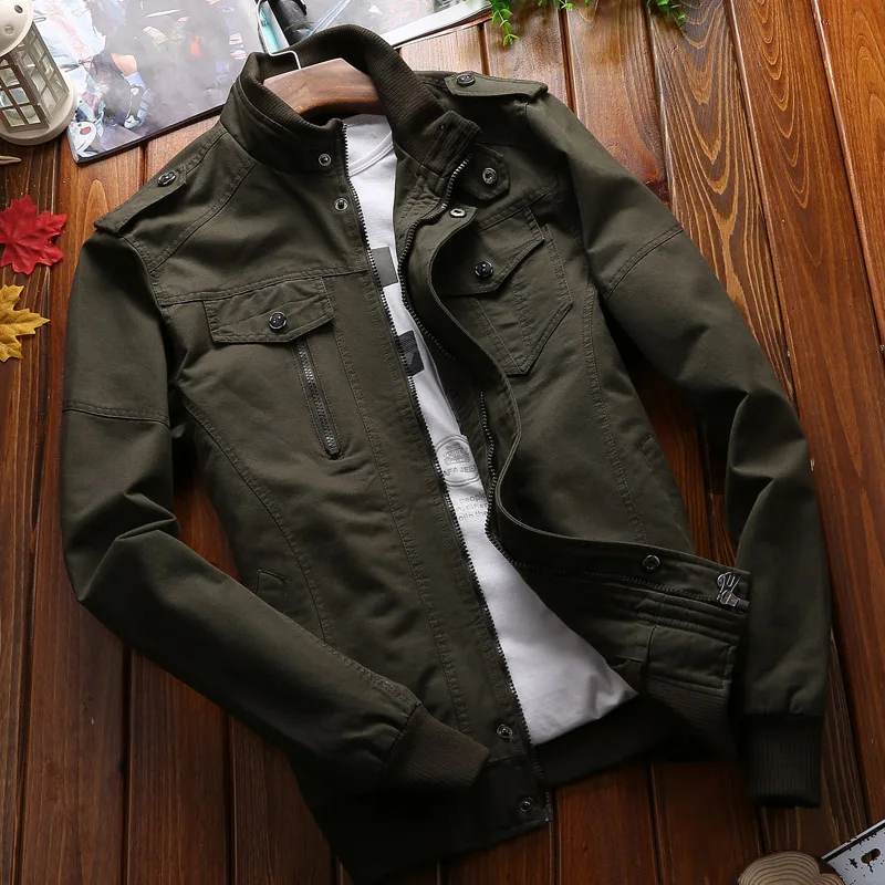 Тактическая Военная куртка мужская армейская зеленая куртка-бомбер мужская Повседневная модная куртка пальто Мужская Верхняя одежда однотонная ветровка одежда