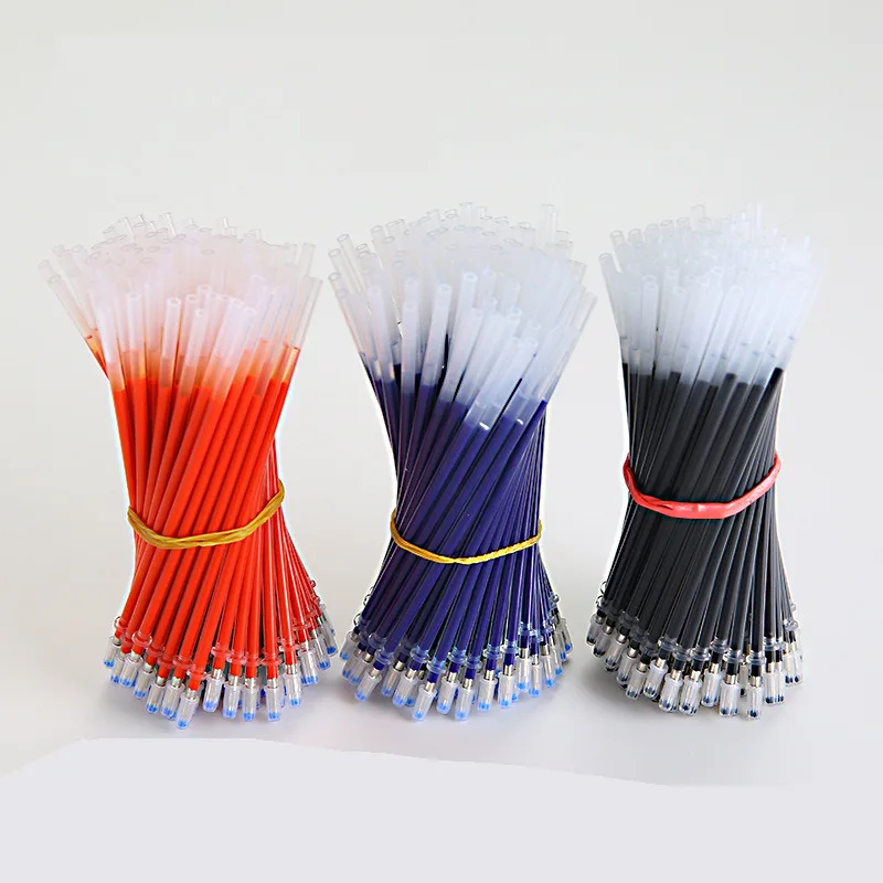 

50Pcs Fashion Bullet Needle Flash Cartridge Gel Pen Refills Stationery Store Ball Ballpen Stationary School Tool Thing Item Shop