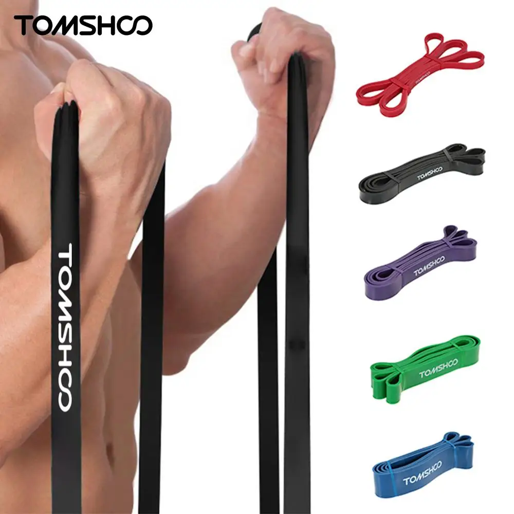 

TOMSHOO 208cm Workout Loop Band Pull Up Assist Band Stretch Resistance Band Powerlifting Yoga Exercise Fitness Band for Unisex