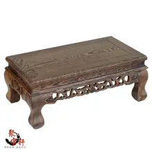 Chicken wing jade Buddha carved wooden furnishing articles at home aquarium mahogany base