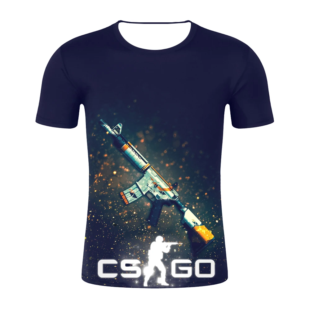 

2019 summer new csgo men t-shirt high quality quick dry male top tees brand clothing hip hop tops 3D CS GO Gamer Men T shirt