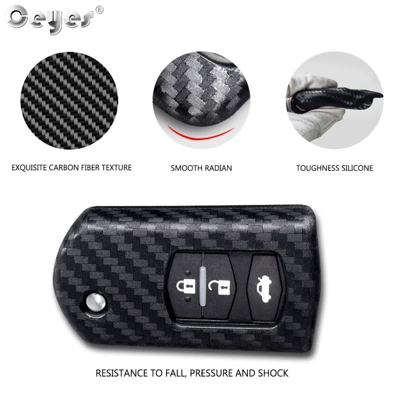 Carbon fiber key cover for MAZDA (2)