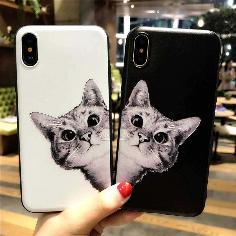 

Applicable to iPhone case xs max phone case 8plus cat phone case 6s apple silicone soft shell