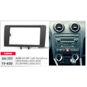 

CARAV11-450 car 2DIN fascia facia panel plate frame for AUDI A3 (8P / with Symphony OEM-Radio) ; A3 (8P/8PA) INSTALL MOUNT KIT