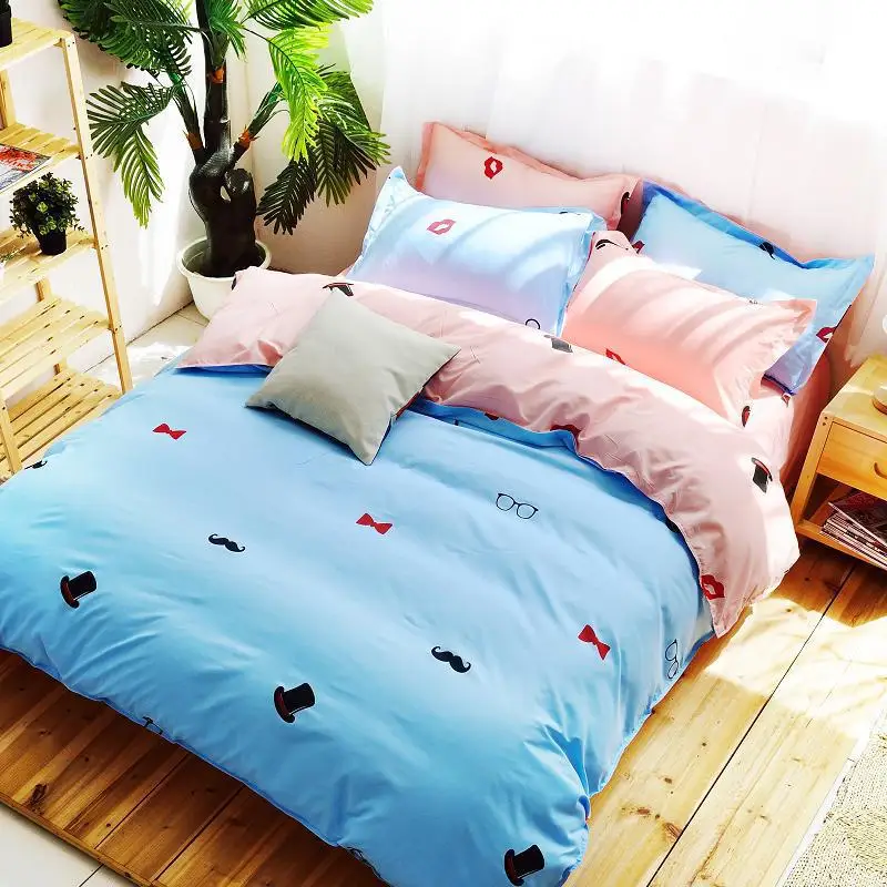 polyester microfiber/cotton Duvet Cover Set 1pc Bed Sheet Set 2pcs