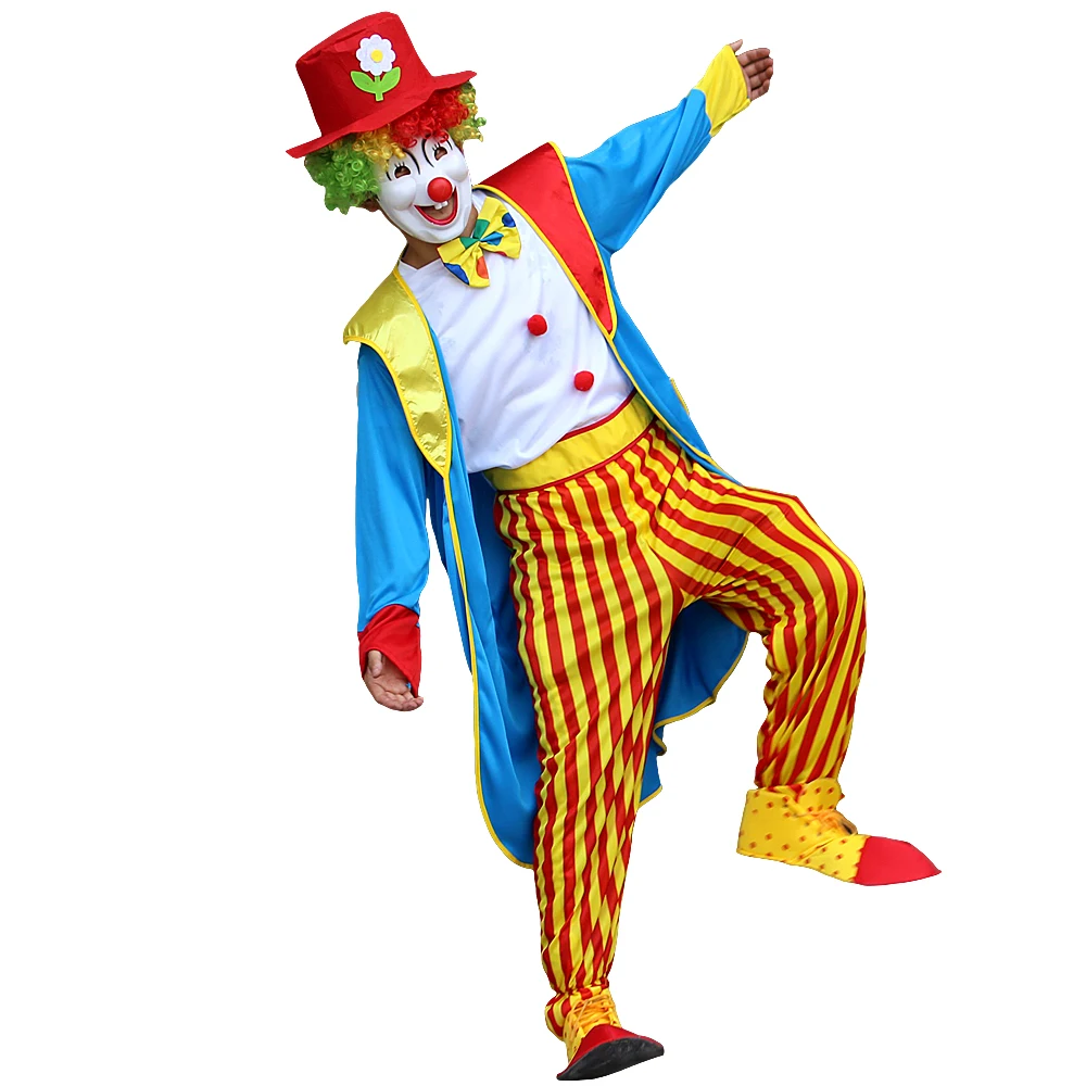Праздничный смешной костюм клоуна для костюмированной вечеринки, костюм Джокера для взрослых женщин и мужчин, вечерние костюмы для костюмированной вечеринки, костюм клоуна