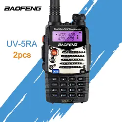 (Из 2 предметов) Baofeng UV5RA Хэм двухстороннее радио Dual-Band 136-174/400-520 MHz Baofeng UV-5RA Walkie Talkie приемопередатчик черный