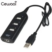 Cewaal высокое Скорость 4 Порты и разъёмы USB 2,0 Multi HUB разветвитель расширения Портативный OTG концентратор USB разветвитель для Apple Macbook Air портативных ПК