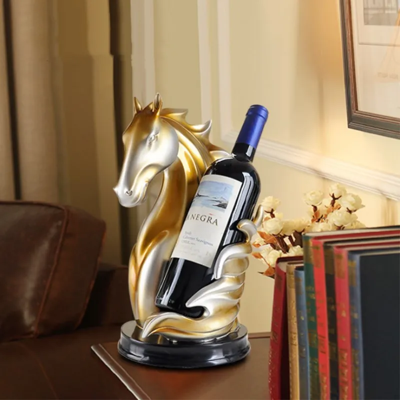 Steed Wine Rack Decoration Best Bottle Holder Creative Retro Resin Wine