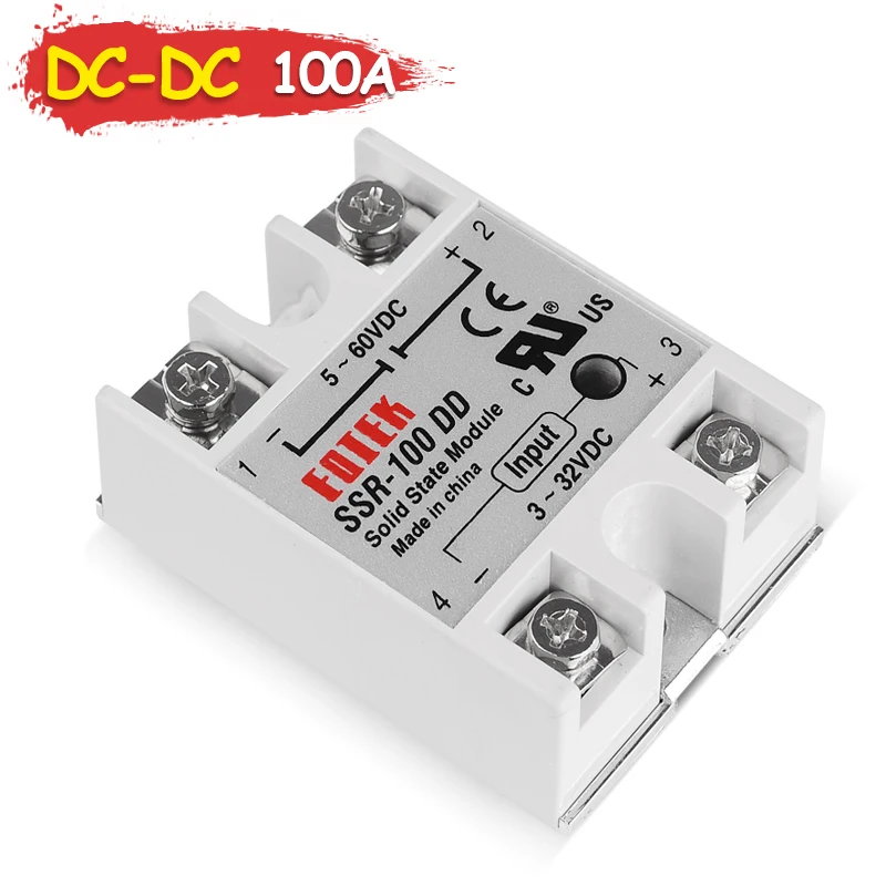 Ino Timer Ssr100a Módulo de Estado Sólido Ssr100a de 332v 12v dc para 560v Carregamento dc Drive Ssr 100dd segundo Monofásico