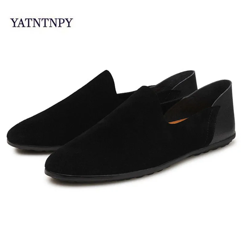 

YATNTNPY Big Size 38-44Slip On Casual Men Loafers Spring Autumn Mens Moccasins Shoes Genuine Leather Men's Flats Footwear Shoe