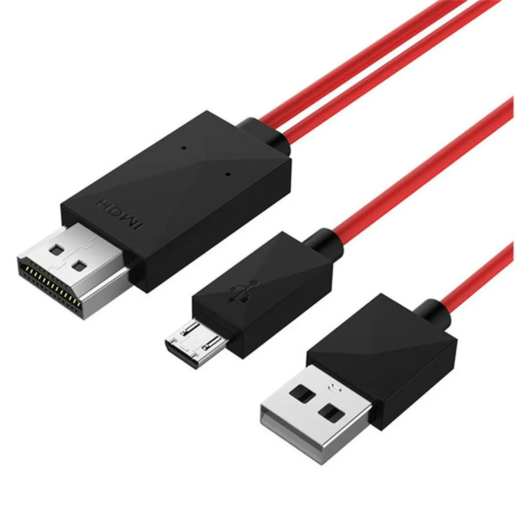 1,8 м 4 к USB C эффектом приближения C зарядкой Micro-USB кабель HDMI HD ТВ адаптеру HDMI/VGA/AV для samsung S5/S4/S3S/NOTE 3 Черные, белые, красные