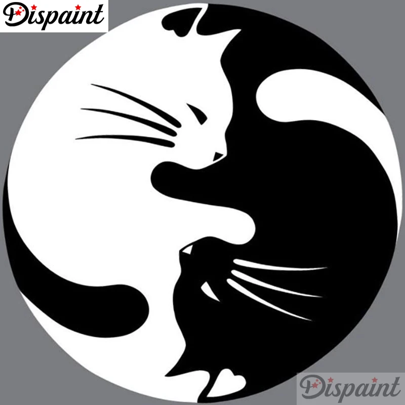 

Dispaint Full Square/Round Drill 5D DIY Diamond Painting "Cat scenery" 3D Embroidery Cross Stitch 5D Home Decor A10627