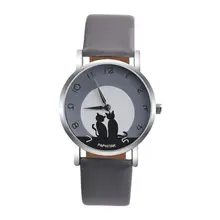 Watch Women Clock PAPHITAK Womens Cute Cat Faux Leather Analog Quartz Best Wtist Watch Bracelet Comfortable Vintage Popular C5