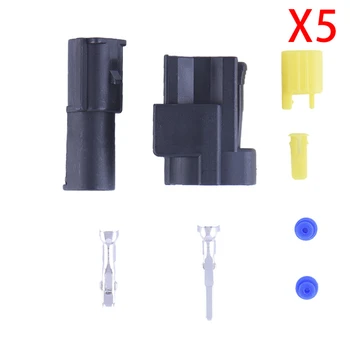 

5 Sets New Car Part Kit 1 Pin Way Sealed Waterproof Electrical Wire Car Auto Female Male Connector Plug Set Drop Shipping