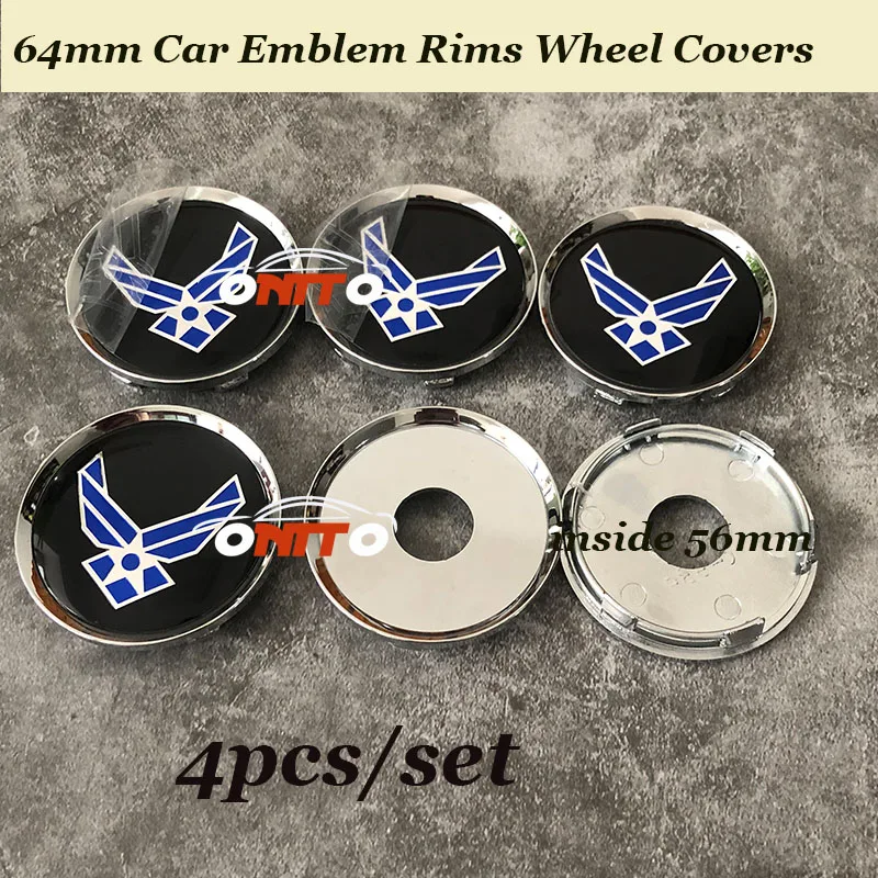 

For air force Navy logo 4pcs 64mm Car emblem Rims Wheels hub center caps For porsche 911 Boxster Cayman Cayenne Panamera Macan
