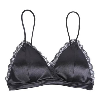 

Sexy Women Sheer Lace Triangle Bralette Bustier Crop Top Unpadded Basic Bra 4 Colors new