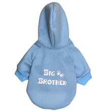 Vêtements d'hiver pour animaux de compagnie, sweat à capuche «grand frère», vêtements pour petits et moyens chiens, chiot, manteau Teddy, tenue Yorkshire, veste, costume pour chat