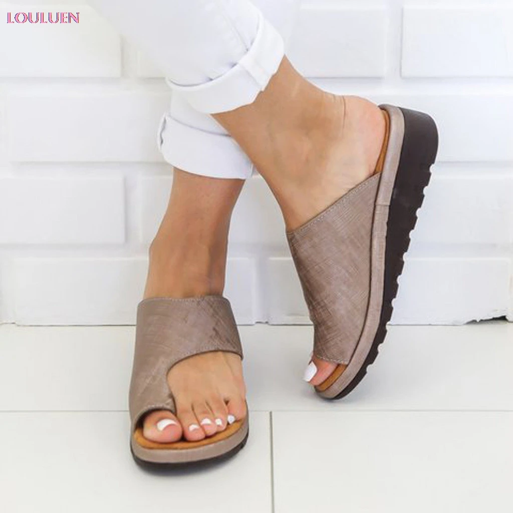 

2019 Slipper Womens Fashion Flats Wedges Open Toe Ankle Beach Shoes Roman Retro Slippers Sandals Multi Size 35- 43 Drop #0429