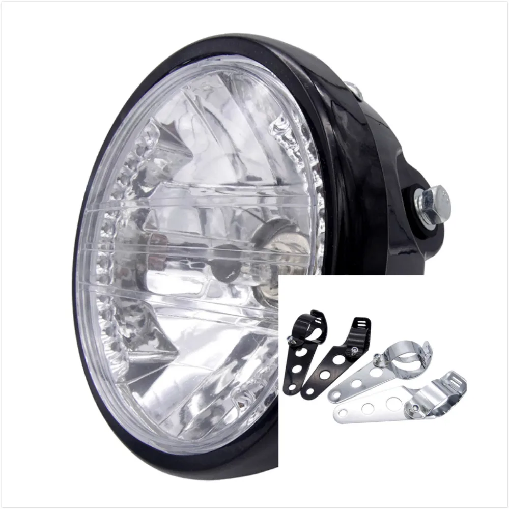 

7 inch 12V Halogen Bulb Motorcycle ATV Headlight with Turn Light With Bracket For Harley Cafe Racer Motobike Accessories