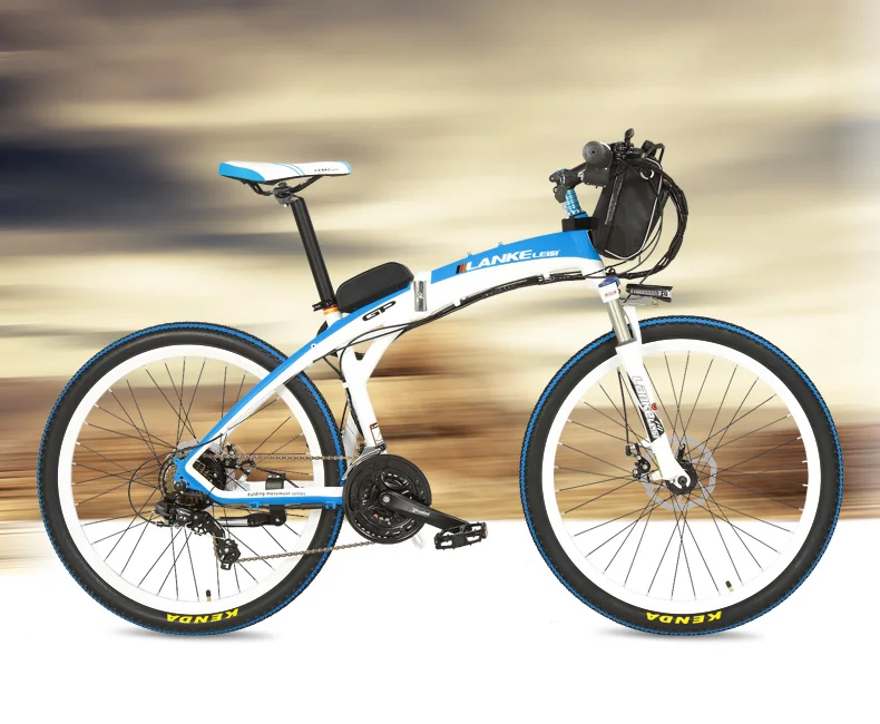 Best Lankeleisi Electric Bicycle, Folding Bike, 26 inches, 36/48V, 240W, Disc Brake, Fast-folding, Mountain Bike 27