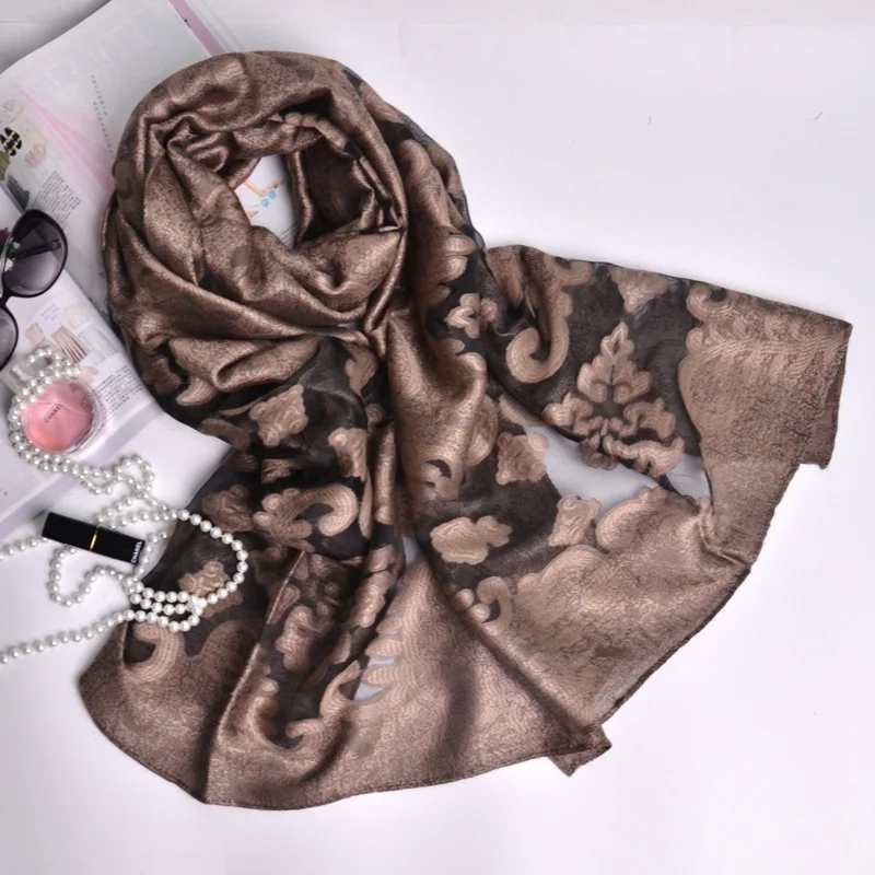 Лидер продаж; Новинка хиджаб зима шарф Для женщин кружева пряжи градиент Tie-Dyed цветок и шарфы пляжные полотенца бандана Sftd03 - Цвет: 6