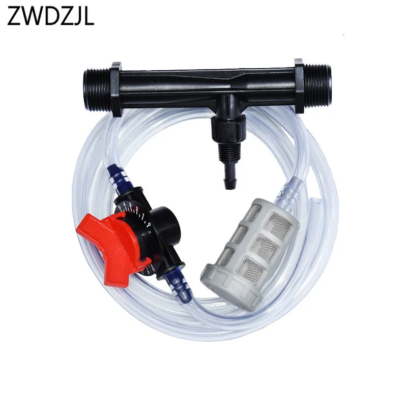 

G1/2 G3/4 Automatic Venturi Fertilizer Injectors Kits Irrigation Venturi Tube Water Flow Control Switch Mesh 1set