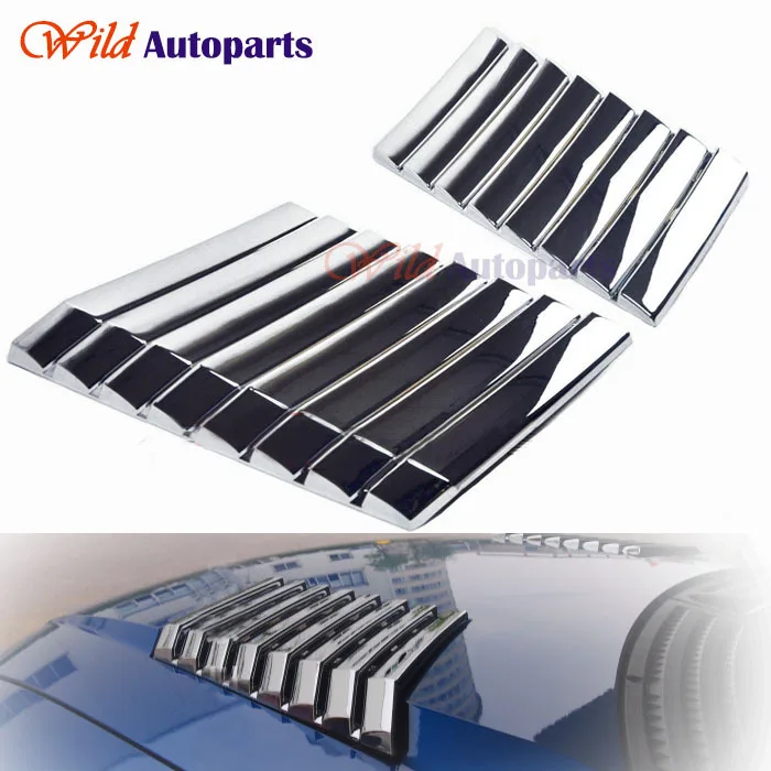 2pcs JDM Chrome Hood Engine Grille Side Vent Inlet...